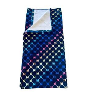 NEW Rainbow Z BEACH TOWEL 30x60 Colorful Z’s On Black Pool Bath Swim 100% Cotton